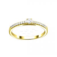 14K Gold 0.13 Ct. Diamond Half Eternity Engagement Band Ring Fine Jewelry