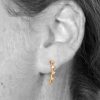 14K Gold 0.30 Ct. Diamond Cluster Earrings Wedding Fine Jewelry