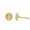 14k Gold 0.08 Ct. Diamond Tiny Round Studs Earrings Fine Jewelry