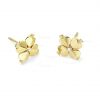 14K Gold 0.20 Ct. Diamond Flower Shape Studs Earrings Fine Jewelry