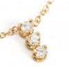 14K Gold 0.20 Ct. Three Diamond Classic Pendant Necklace Fine Jewelry