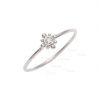14K Gold 0.05Ct. Solitaire Diamond Rising Sun Birthday Gift Ring For Her