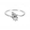 14K Gold 0.15 Ct. Diamond Cluster Engagement Wedding Ring Fine Jewelry
