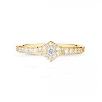 14K Gold 0.22 Ct. Diamond Wedding Half Eternity Band Ring Fine Jewelry