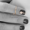 14K Gold 0.15 Ct. Diamond Finger Nail Midi Ring Fine Jewelry Size-3 to 8 US