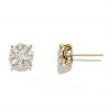 14K Gold 0.44 Ct. Diamond Cluster Studs Earrings Wedding Fine Jewelry