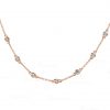 14K Gold VS Clarity 0.50 Ct. Diamond Choker Yard Necklace Fine Jewelry