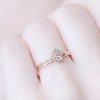 14K Gold 0.11 Ct. Diamond Two Engagement Wedding Rings Set Fine Jewelry