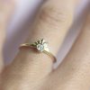 14K Gold 0.06 Ct. Solitaire Diamond Vintage Style Ring Fine Jewelry
