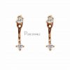 14K Gold 0.20 Ct. Diamond Wedding Jacket Studs Earrings Fine Jewelry