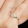14K Gold 0.25 Ct. Diamond Signet Wedding Engagement Ring Fine Jewelry