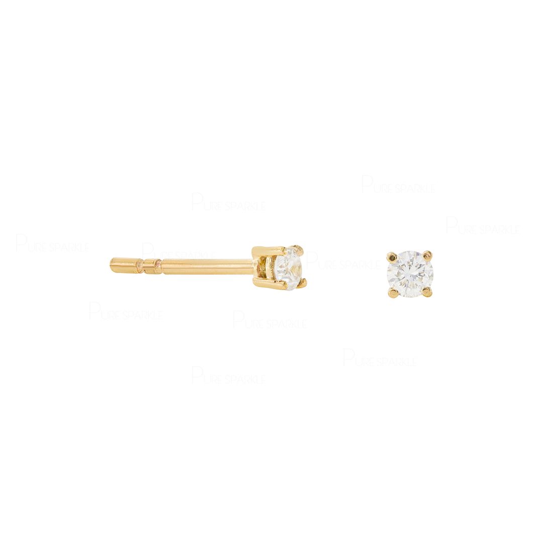 14K Gold 0.10 Ct. Diamond VS Clarity F-G Color Stud Earring Fine Jewelry