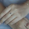 14K Gold 0.20 Ct. White And Black Diamond Wedding Ring Fine Jewelry