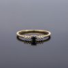 14K Gold 0.20 Ct. White And Black Diamond Wedding Ring Fine Jewelry