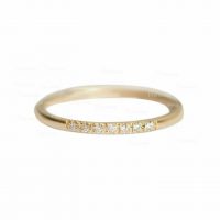14K Gold 0.05 Ct. Diamond Wedding Engagement Ring Fine Jewelry