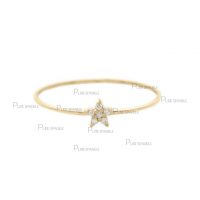 14K Gold 0.06 Ct. Diamond Star Ring Christmas Jewelry Size -3 to 8 US