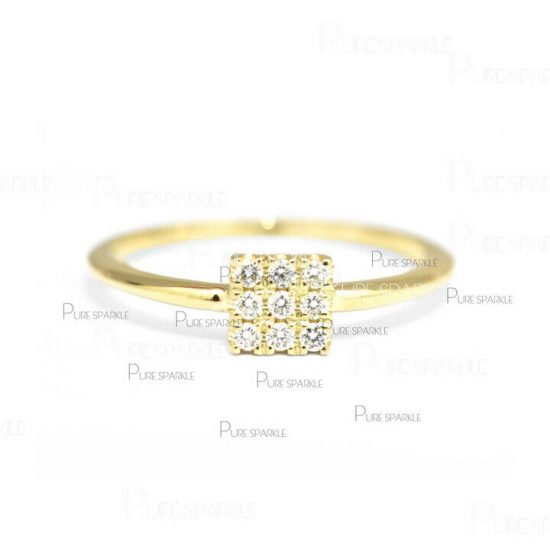 14K Gold 0.09 Ct. Diamond Pre Engagement Ring Fine Jewelry Size -3 to 9