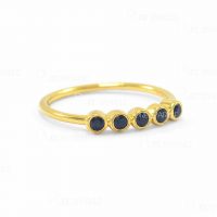 14K Gold 0.12 Ct. Black Diamond Ring Anniversary Gift Fine Jewelry