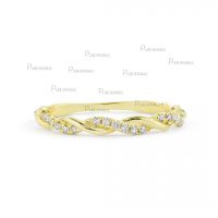 14K Gold 0.12 Ct. Diamond Infinity Knot Ring Valentine's Fine Jewelry