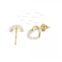 14K Gold 0.18 Ct. Diamond Mini Dangle Earrings Fine Jewelry-New Arrival