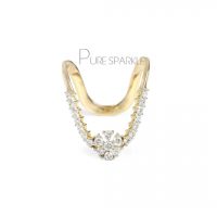 14K Gold 0.23 Ct. Diamond Special Wedding Ring Fine Jewelry Size-3 to 9