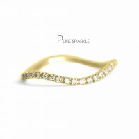 14K Gold 0.25 Ct. Diamond Eternity Wedding Stacking Ring Fine Jewelry