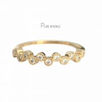 14K Gold 0.30 Ct. Dainty Diamond Petite Bezel Ring Fine Jewelry