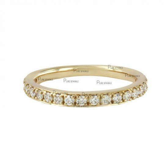 14K Gold 0.32 Ct. Diamond Wedding Band Ring Thanksgiving Gift Jewelry