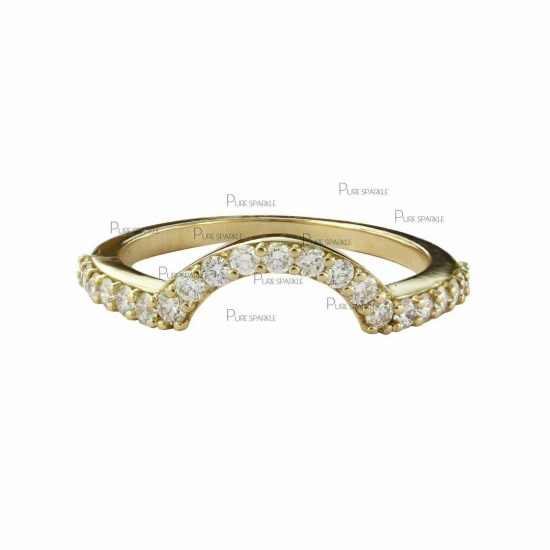 14K Gold 0.4 Ct. Diamond Stacking Wedding Ring Thanksgiving Gift Jewelry