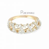14K Gold 0.40 Ct. Diamond Wedding Band Special Gift Ring Fine Jewelry
