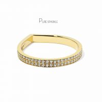 14K Gold 0.54 Ct. Diamond Pear Shape Chevron Ring Fine Jewelry