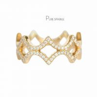 14K Gold 0.66 Ct. Diamond Eternity Wedding Band Ring Fine Jewelry