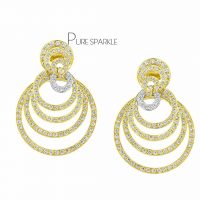 14K Gold 2.50 Ct. Diamond Large Chandelier Earrings Fine Jewelry