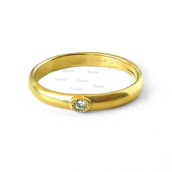 14K Gold Diamond 2 mm Wedding Engagement Band Ring Fine Jewelry