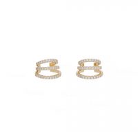 14K Gold 0.75 Ct. Diamond Triple Ear Cuff Earring Fine Jewelry