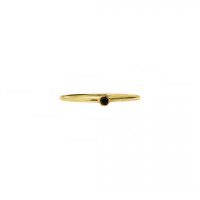 14K Gold 0.04 Ct. Black Diamond Ring Fine Jewelry Size- 3 to 8 US