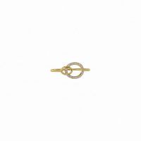 14K Gold 0.10 Ct. Diamond Knot Ring Wedding Fine Jewelry Size- 3 to 8 US