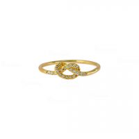 14K Gold 0.11 Ct. Diamond Love Knot Ring Mother's Day Fine Jewelry
