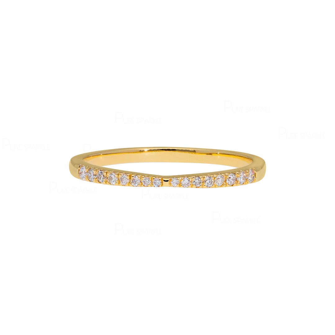 14K Gold 0.18 Ct. Diamond Bow Tie Engagement Wedding Ring Fine Jewelry