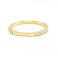 14K Gold 0.11 Ct. Diamond Unique Wedding Ring Fine Jewelry Size-3 to 9US