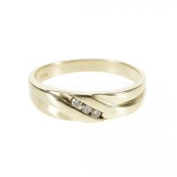 14K Gold 0.02 Ct. Diamond Wedding Engagement Band Ring Fine Jewelry