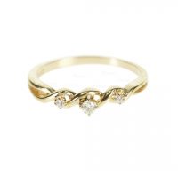 14K Gold 0.06 Ct. Diamond Engagement Wedding Band Ring Fine Jewelry