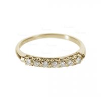 14K Gold 0.14 Ct. Diamond Wedding Eternity Band Ring Fine Jewelry