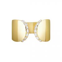14K Gold 0.14 Ct. Diamond Open Cuff Ring Fine Jewelry Size-3 to 8 US
